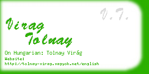 virag tolnay business card